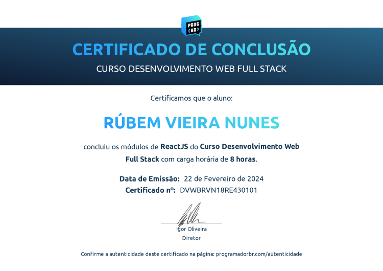 Certificado HTML, CSS, JS